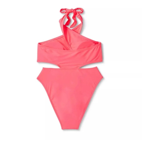 Wild Fable Cross Front Halter One Piece Swimsuit - Picture 6 of 6